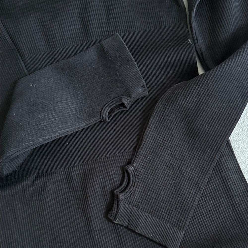 Square Neck Ribbed Unitard - Picture 3 of 4